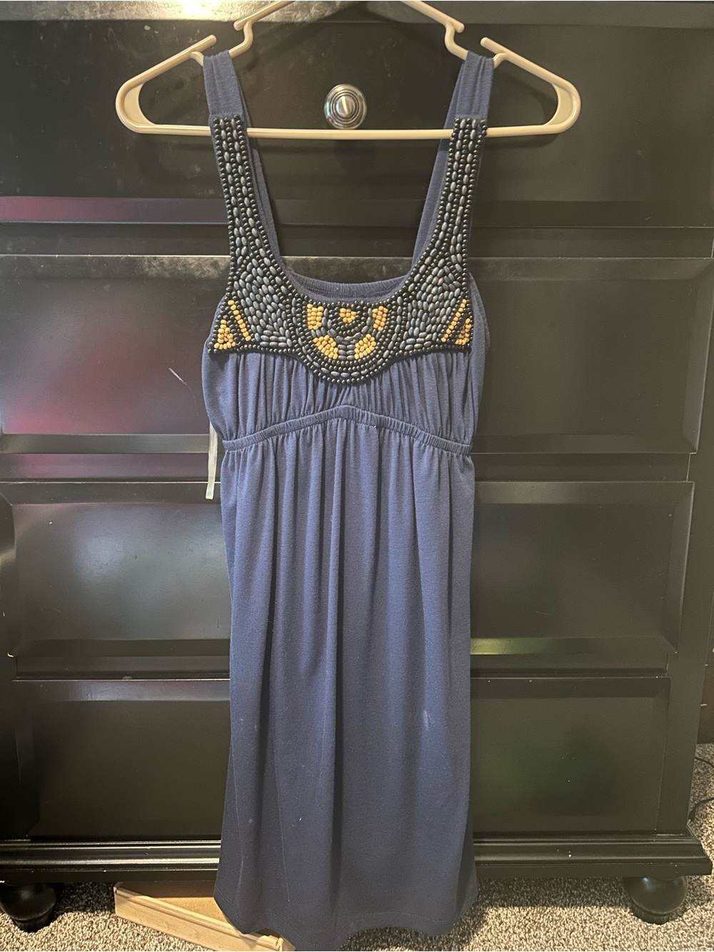 bailey blue Navy Beaded Midi Dress